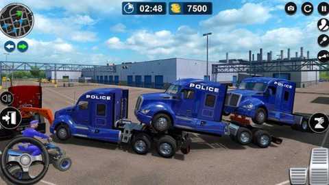 警察货运飞机卡车运输